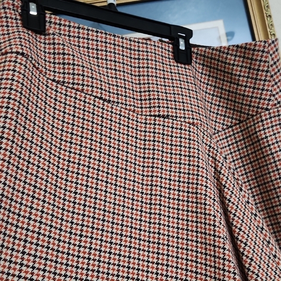 Talbots A-Line Checkered Skirt - Black and Tan XL 14 Career Office Quiet Luxury - Picture 2 of 13